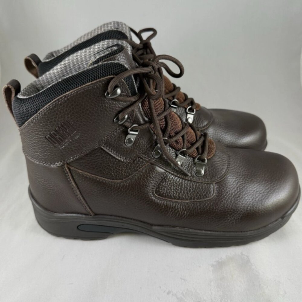 Drew Rockford Steel Toed Waterproof Work Boot Dark Brown (Size 8.5 4W)